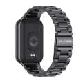 For Xiaomi Mi Band 8 Pro Mijobs Three-Bead Stainless Steel Watch Band(Black)