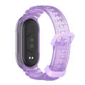 For Xiaomi Mi Band 8 MIJOBS GS Unibody Clear Color Sports Watch Band(Purple)