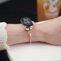 For Xiaomi Mi Band 8 Mibbs Milan Cord Bracelet Watch Band(Pink)