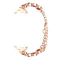For Xiaomi Mi Band 8 Mijobs Mermaid Beauty Bracelet Watch Band(Rose Gold Red)