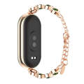 For Xiaomi Mi Band 8 Mijobs Mermaid Beauty Bracelet Watch Band(Rose Gold Green)