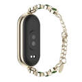 For Xiaomi Mi Band 8 Mijobs Mermaid Beauty Bracelet Watch Band(Light Gold Green)