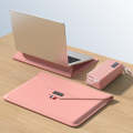 For 15.4/15.6/16.1 inch Envelope Holder Laptop Sleeve Bag with Accessories Bag(Pink)