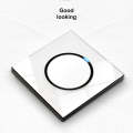 86mm Round LED Tempered Glass Switch Panel, White Round Glass, Style:Four Billing Control