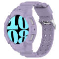 For Samsung Galaxy Watch 6 40mm Armor Silicone Watch Band + Watch Case Set(Purple)