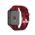 20mm Universal Stripe Weave Nylon Watch Band(Red)