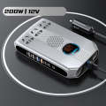 Ozio K20-S 12V 200W Smart Car LED Digital Display Power Inverter Converter(Silver)