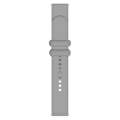 18mm Universal Solid Color Reverse Buckle Silicone Watch Band(Grey)
