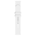 18mm Universal Solid Color Reverse Buckle Silicone Watch Band(White)