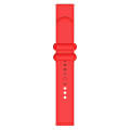 18mm Universal Solid Color Reverse Buckle Silicone Watch Band(Red)