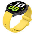 18mm Universal Solid Color Reverse Buckle Silicone Watch Band(Yellow)