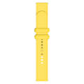 18mm Universal Solid Color Reverse Buckle Silicone Watch Band(Yellow)