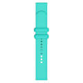 18mm Universal Solid Color Reverse Buckle Silicone Watch Band(Teal)