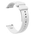 20mm Universal Solid Color Reverse Buckle Silicone Watch Band(White)