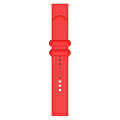 20mm Universal Solid Color Reverse Buckle Silicone Watch Band(Red)