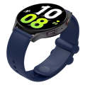 20mm Universal Solid Color Reverse Buckle Silicone Watch Band(Dark Blue)