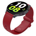 20mm Universal Solid Color Reverse Buckle Silicone Watch Band(Wine Red)