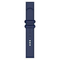 22mm Universal Solid Color Reverse Buckle Silicone Watch Band(Dark Blue)