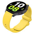 22mm Universal Solid Color Reverse Buckle Silicone Watch Band(Yellow)