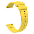 22mm Universal Solid Color Reverse Buckle Silicone Watch Band(Yellow)