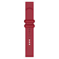 22mm Universal Solid Color Reverse Buckle Silicone Watch Band(Wine Red)
