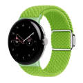 For Google Pixel Watch / Watch 2 Nylon Loop Magnetic Buckle Watch Band(Yellow Green)