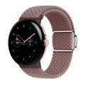 For Google Pixel Watch / Watch 2 Nylon Loop Magnetic Buckle Watch Band(Smoke Purple)