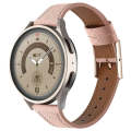 22mm Universal Genuine Leather Watch Band(Light Pink)
