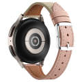 22mm Universal Genuine Leather Watch Band(Light Pink White)