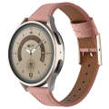 22mm Universal Genuine Leather Watch Band(Dark Pink)