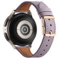 22mm Universal Genuine Leather Watch Band(Purple)