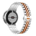 For Google Pixel Watch 2 / Pixel Watch Seven Beads Stainless Steel Metal Watch Band(Silver Rose G...