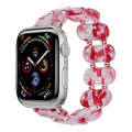 For Apple Watch Series 6 44mm Stretch Resin Watch Band(Peach Red)