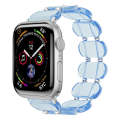 For Apple Watch Series 3 42mm Stretch Resin Watch Band(Transparent Blue)