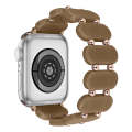 For Apple Watch 38mm Stretch Resin Watch Band(Cold Brown)