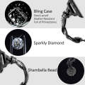 For Apple Watch Ultra 49mm Twist Bracelet Diamond Metal Watch Band(Black)