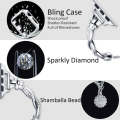 For Apple Watch Series 7 45mm Twist Bracelet Diamond Metal Watch Band(Silver)