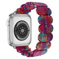 For Apple Watch Series 7 41mm Stretch Rope Resin Watch Band(Pearlescent Rainbow)