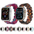 For Apple Watch SE 44mm Stretch Rope Resin Watch Band(Pearlescent Rainbow)