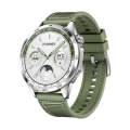 For Huawei Watch GT4 46mm Nylon Hybrid Braid Silicone Watch Band, Size: 22mm(Green)