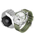 For Huawei Watch GT4 46mm Nylon Hybrid Braid Silicone Watch Band, Size: 22mm(Grey)