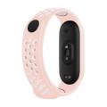For Xiaomi Mi Band 5 Two-tone Silicone Breathable Watch Band(Meat Powder White)
