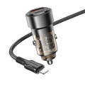 BOROFONE BZ20 Smart QC3.0 + PD20W Dual Ports Fast Charging Car Charger with Type-C to 8 Pin Cable...