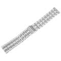 22mm Universal Five Beads Stainless Steel Watch Band(Silver)