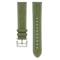 20mm Universal Denim Leather Buckle Watch Band(Grass Green)