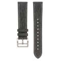 20mm Universal Denim Leather Buckle Watch Band(Black)