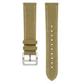 20mm Universal Denim Leather Buckle Watch Band(Yellow)