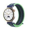 18mm Universal Nylon Loop Watch Band(Bright Green Blue)