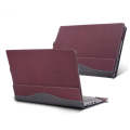 For Lenovo ThinkPad E15 Gen 2 Laptop Leather Anti-Fall Protective Case(Wine Red)