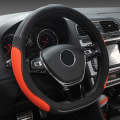 D Style Car Universal Anti-skid Steering Wheel Cover, Diameter: 38cm(Black Orange)